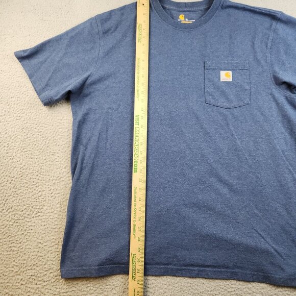 Carhartt Shirt Men's Extra Large Blue Original Fit Short Sleeve Pocket Workwear - Picture 4 of 9